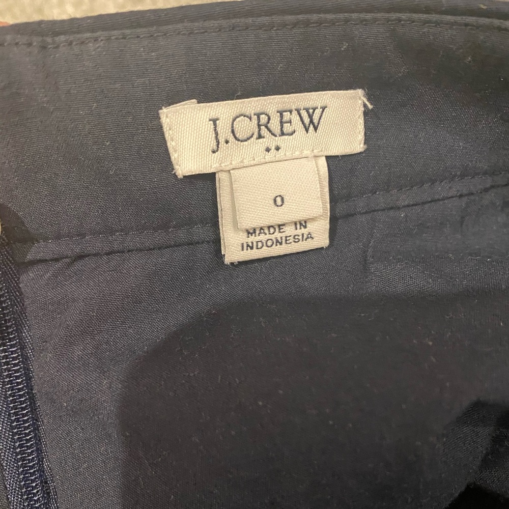 J.Crew Factory Ruffle Mini Navy Blue - Picture 3 of 3